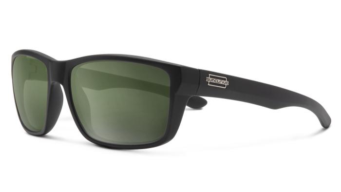 Suncloud Mayor-Sunglasses-Matte Black-Polarized Gray Green-