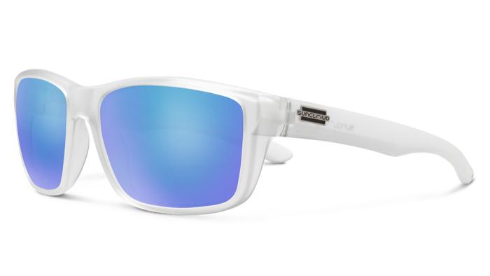 Suncloud Mayor-Sunglasses-Matte Crystal-Polarized Blue Mirror-