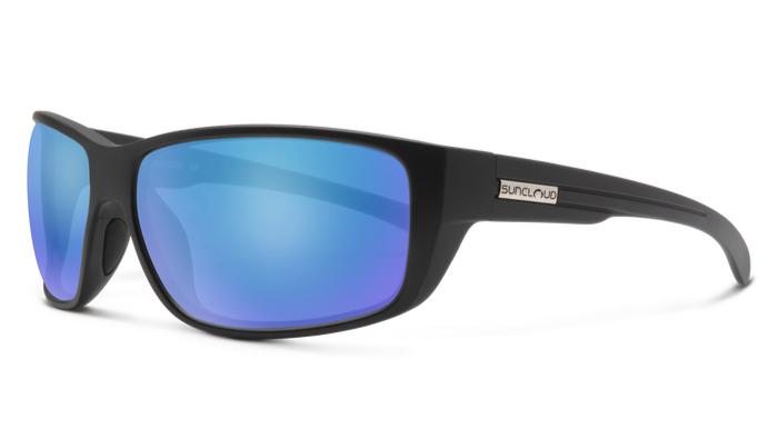 Suncloud Milestone-Sunglasses-Matte Black-Polarized Blue Mirror-