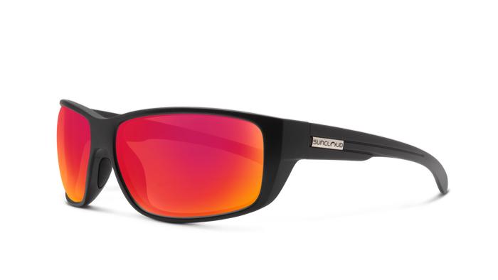 Suncloud Milestone-Sunglasses-Matte Black-Polarized Red Mirror-