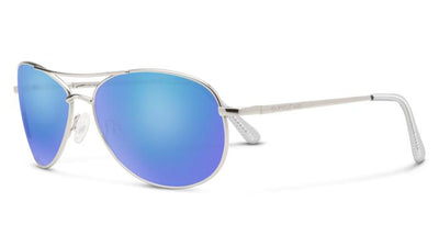Suncloud Patrol-Sunglasses-Silver-Polarized Blue Mirror-
