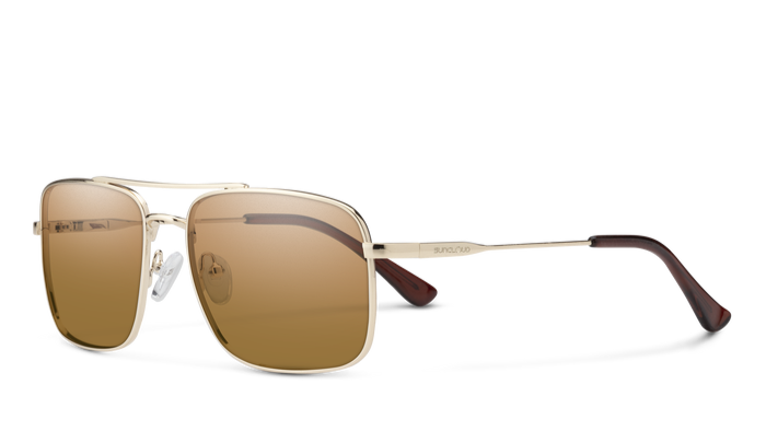 Suncloud Payback-Sunglasses-Gold-Polarized Brown-