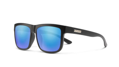 Suncloud Quiver-Sunglasses-Matte Black-Polarized Blue Mirror-