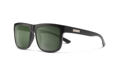 Suncloud Quiver-Sunglasses-Matte Black-Polarized Gray Green-