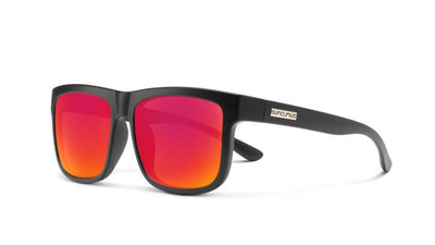 Suncloud Quiver-Sunglasses-Matte Black-Polarized Red Mirror-