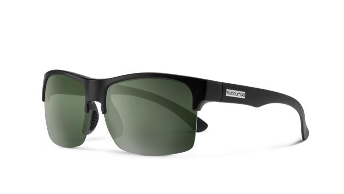 Suncloud Rambler Lite-Sunglasses-Matte Black-Polarized Gray Green-