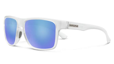 Suncloud Rambler-Sunglasses-Matte Crystal-Polarized Blue Mirror-