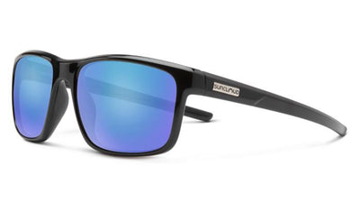 Suncloud Respek-Sunglasses-Black-Polarized Blue Mirror-