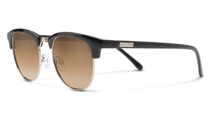 Suncloud Step Out-Sunglasses-Black Gold-Polarized Brown Gradient-