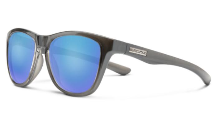 Suncloud Topsail-Sunglasses-Crystal Silver Backpaint-Polarized Blue Mirror-