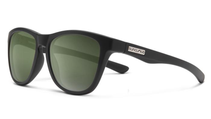 Suncloud Topsail-Sunglasses-Matte Black-Polarized Gray Green-