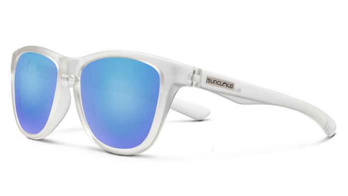 Suncloud Topsail-Sunglasses-Matte Crystal-Polarized Blue Mirror-