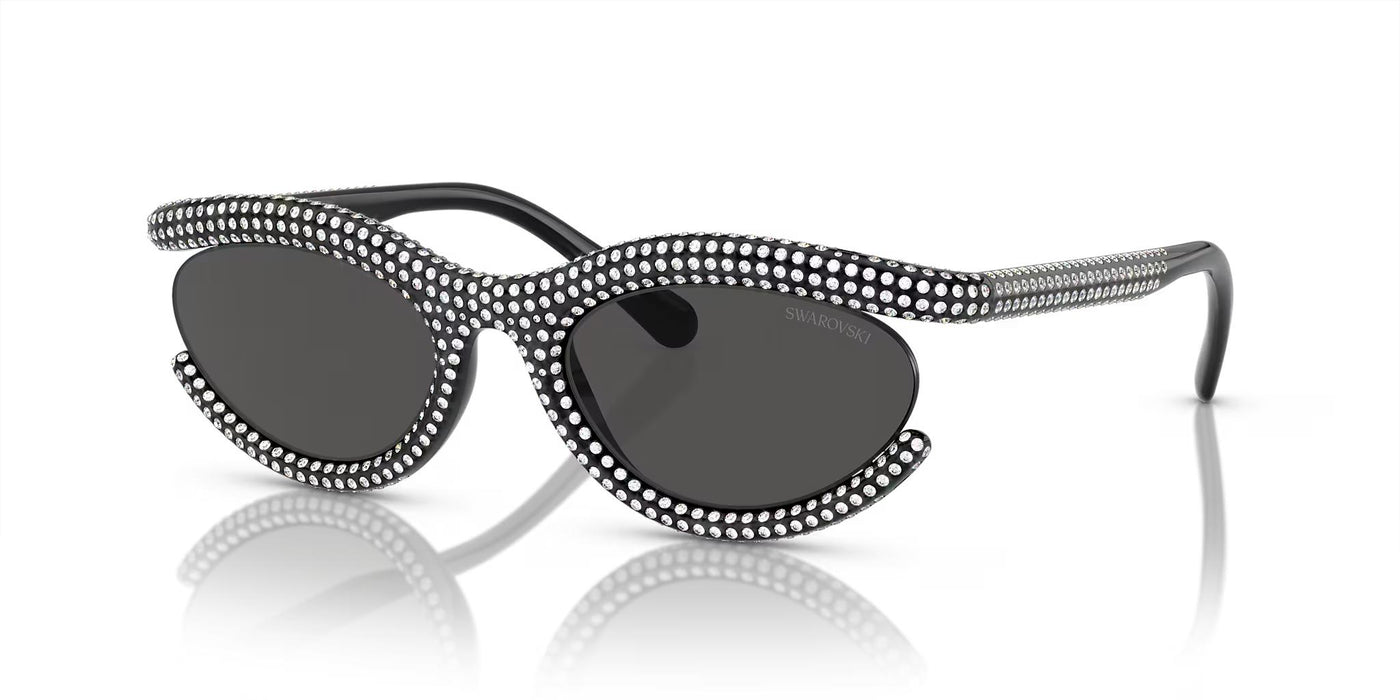 Swarovski SK6006-Sunglasses-Black-Dark Grey-