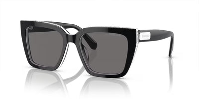 Swarovski SK6013-Sunglasses-Black-Dark Grey Polarized-