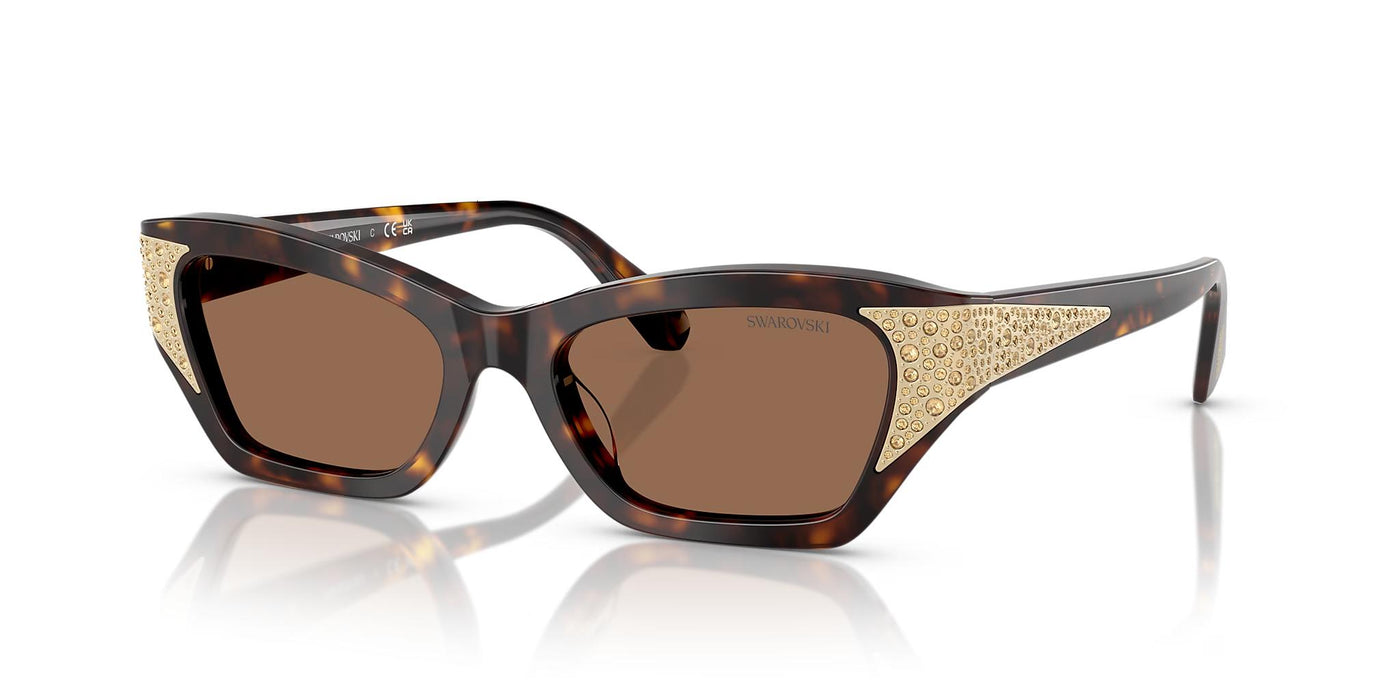 Swarovski SK6029-Sunglasses-Dark Havana-Dark Brown-