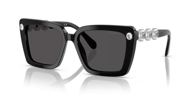 Swarovski SK6032-Sunglasses-Black-Dark Grey-