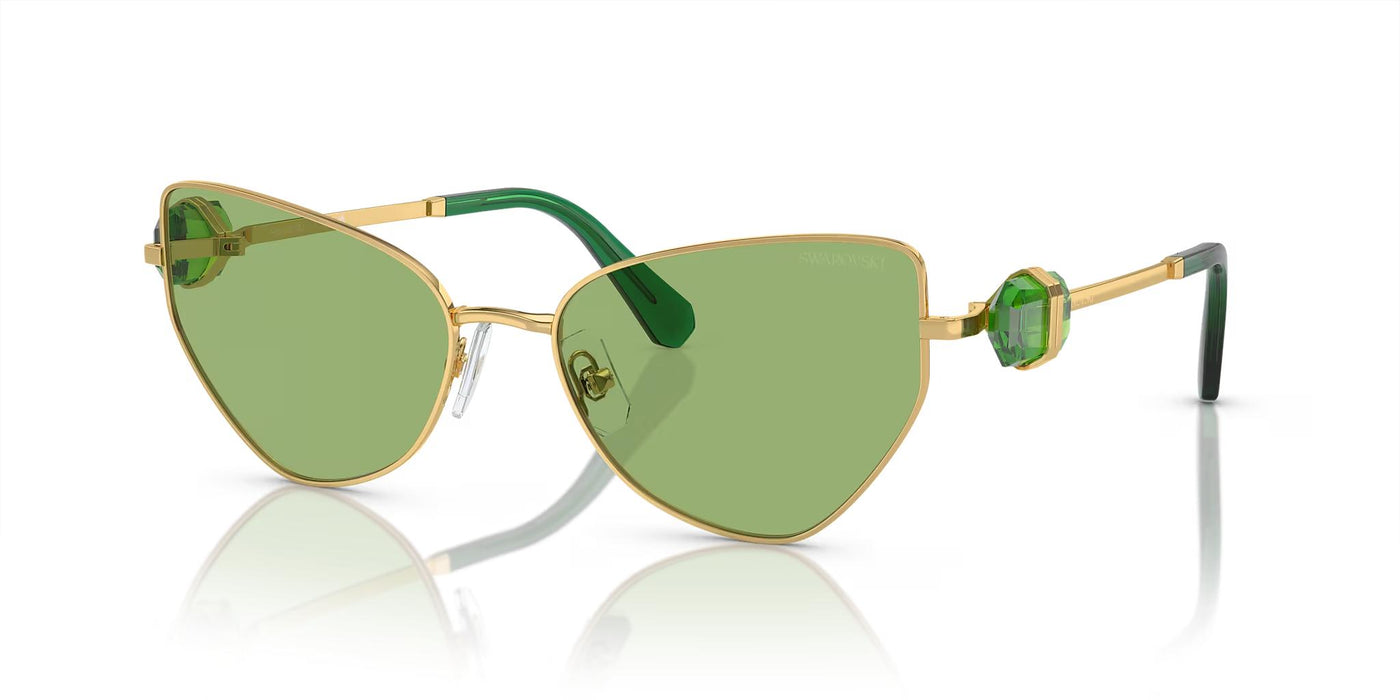 Swarovski SK7003-Sunglasses-Gold-Dark Green-