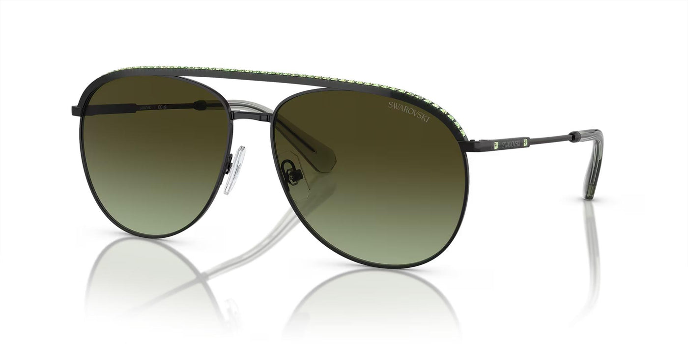 Swarovski SK7005-Sunglasses-Black-Green Gradient-