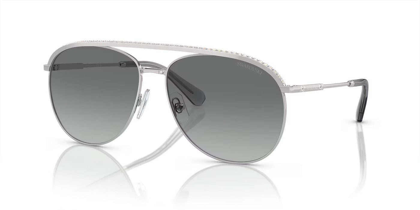 Swarovski SK7005-Sunglasses-Silver-Grey Gradient-