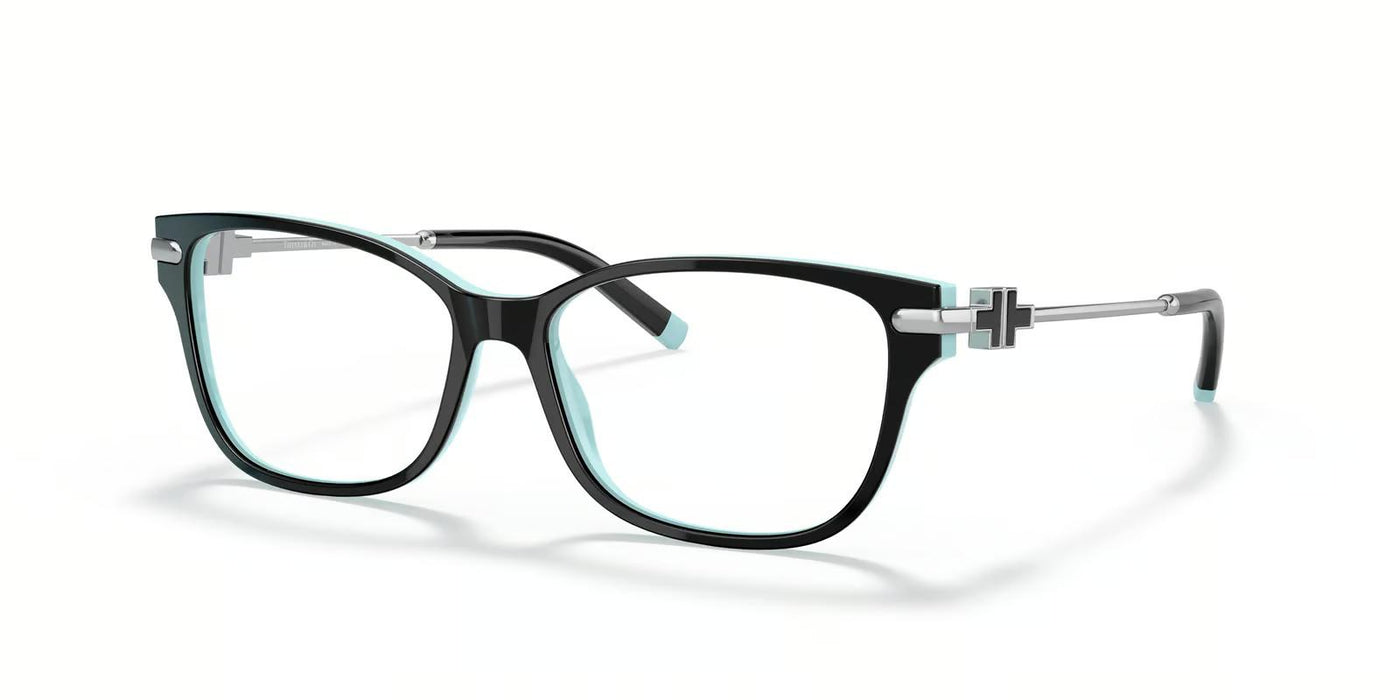 Tiffany TF2207-Eyeglasses-Black on Tiffany Blue-Clear-