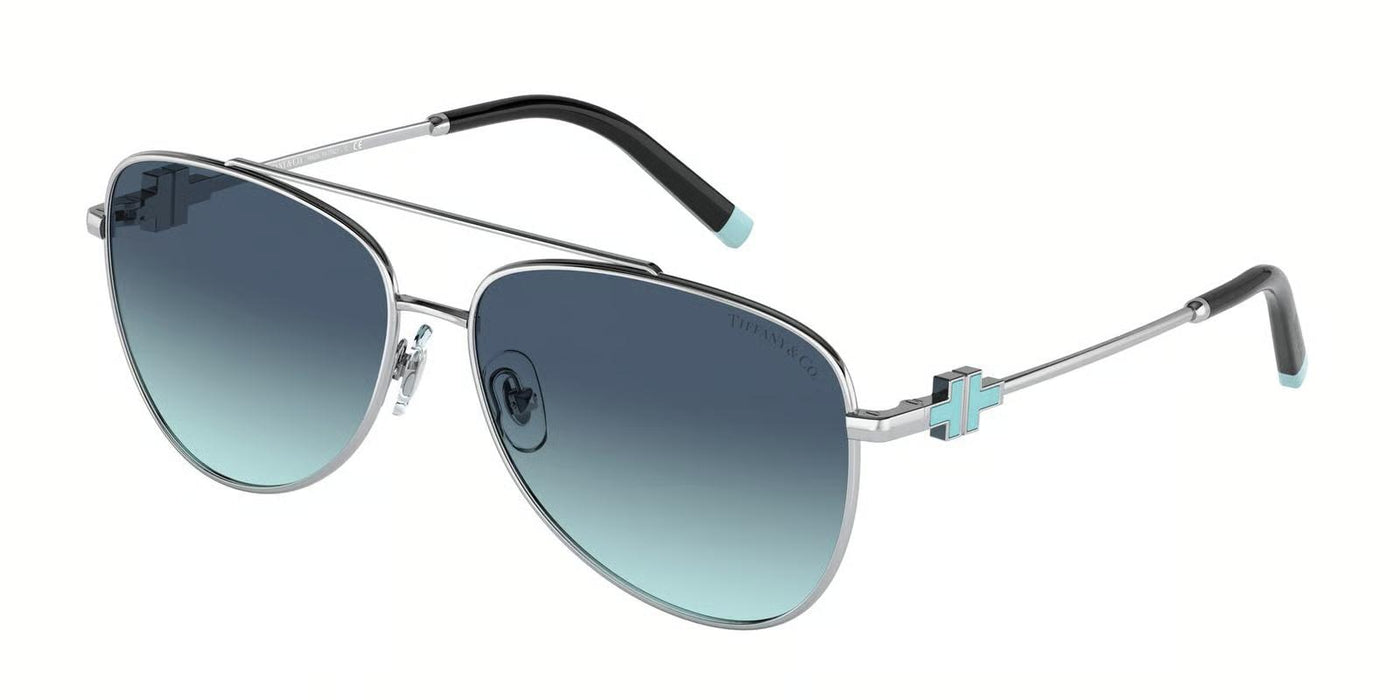 Tiffany TF3080-Sunglasses-Silver-Blue Gradient-