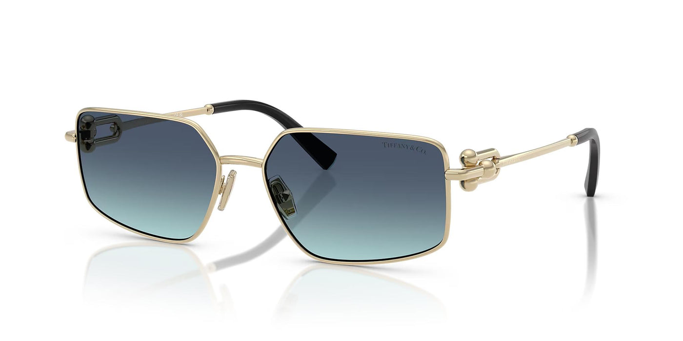 Tiffany TF3111-Sunglasses-Pale Gold-Azure Gradient Blue-