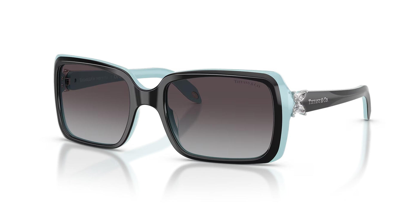 Tiffany TF4047B-Sunglasses-Black on Azure-Grey Gradient-