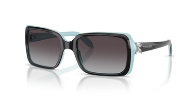 Tiffany TF4047B-Sunglasses-Black on Azure-Grey Gradient-