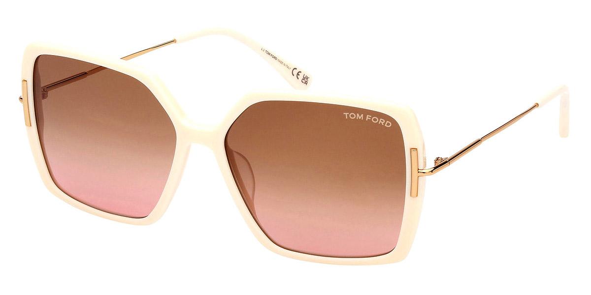 Tom Ford FT1039 Joanna-Sunglasses-Shiny Ivory-Brown Gradient-