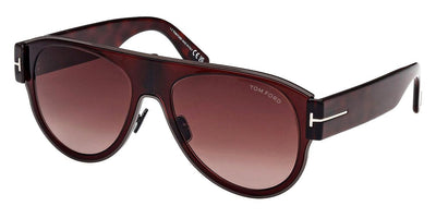 Tom Ford FT1074 Lyle-Sunglasses-Shiny Dark Brown-Brown Gradient-