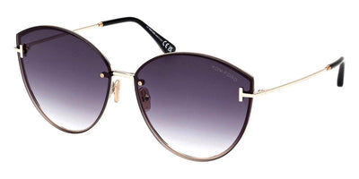 Tom Ford FT1106 Evangeline-Sunglasses-Shiny Rose Gold-Grey Gradient-