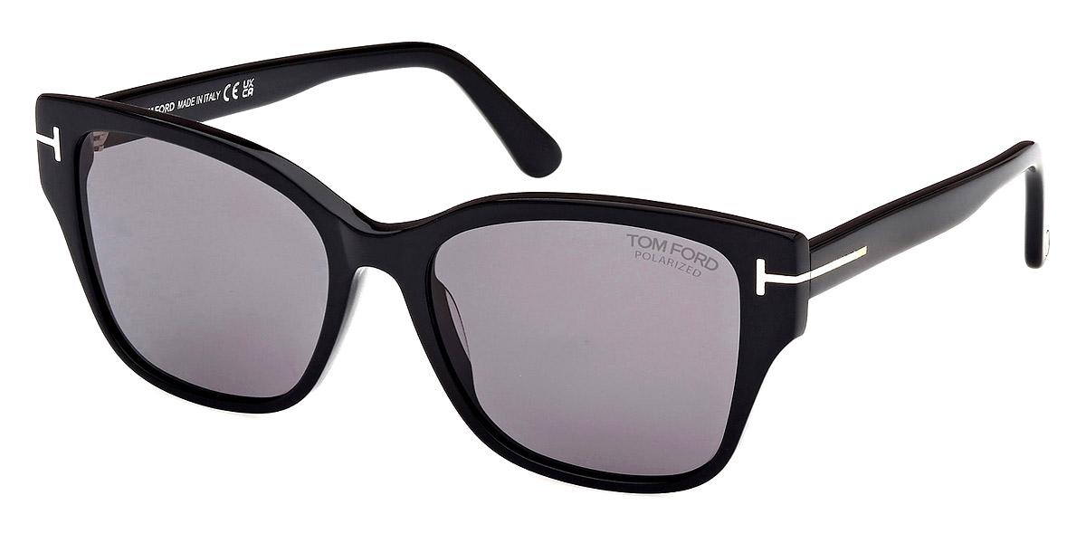 Tom Ford FT1108 Elsa-Sunglasses-Shiny Black-Grey Polarized-