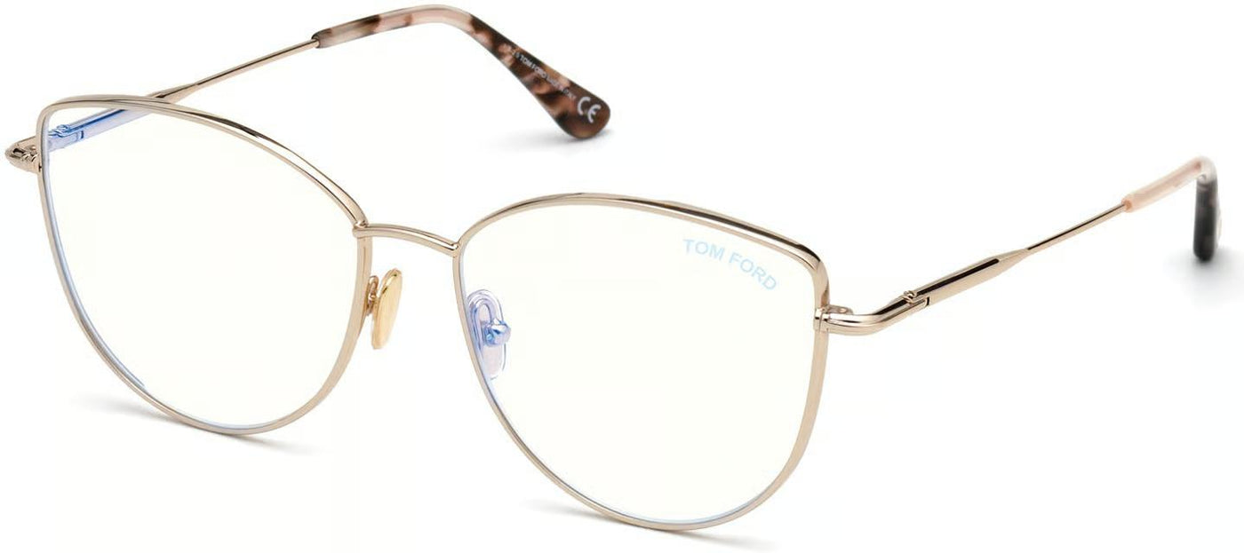 Tom Ford FT5667-B-Eyeglasses-Gold-Blue Light Blocker-