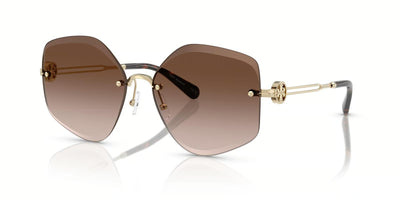 Tory Burch OTY6111-Sunglasses-Shiny Light Gold-Brown Gradient-