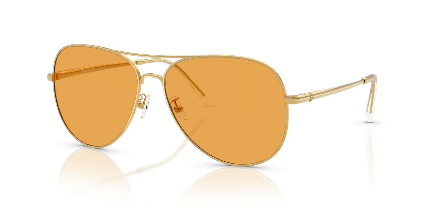 Tory Burch OTY6114-Sunglasses-Yellow Gold-Orange-