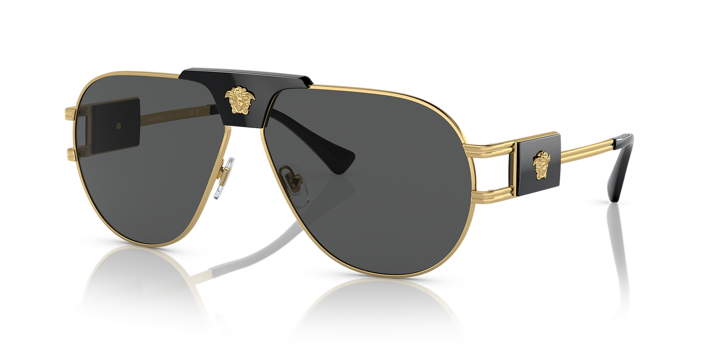 Versace OVE2252-Sunglasses-Gold-Dark Grey-