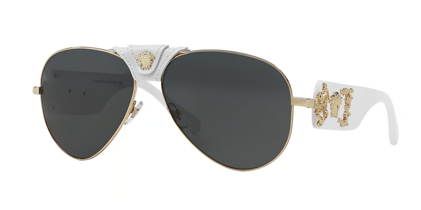Versace VE2150Q-Sunglasses-White-Gold-