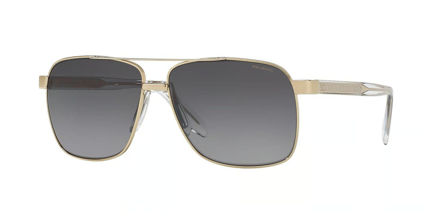 Versace VE2174-Sunglasses-Pale Gold-Grey Gradient Polarized-