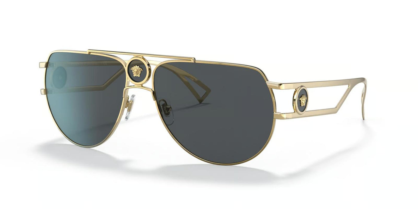 Versace VE2225-Sunglasses-Gold-Dark Grey-