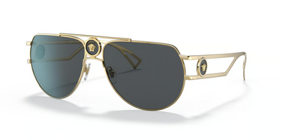 Versace VE2225-Sunglasses-Gold-Dark Grey-