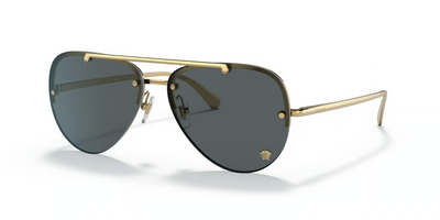 Versace VE2231-Sunglasses-Gold-Dark Grey-