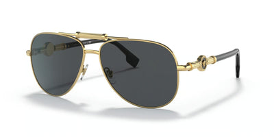 Versace VE2236-Sunglasses-Gold-Dark Grey-