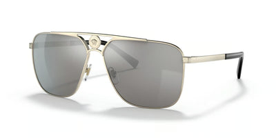 Versace VE2238-Sunglasses-Pale Gold-Silver Mirror-