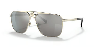 Versace VE2238-Sunglasses-Pale Gold-Silver Mirror-