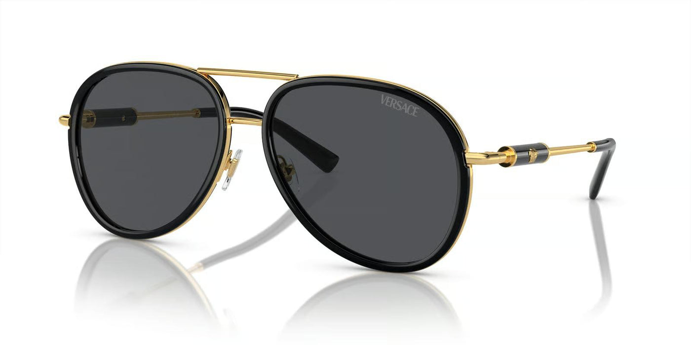 Versace VE2260-Sunglasses-Black-Dark Grey-