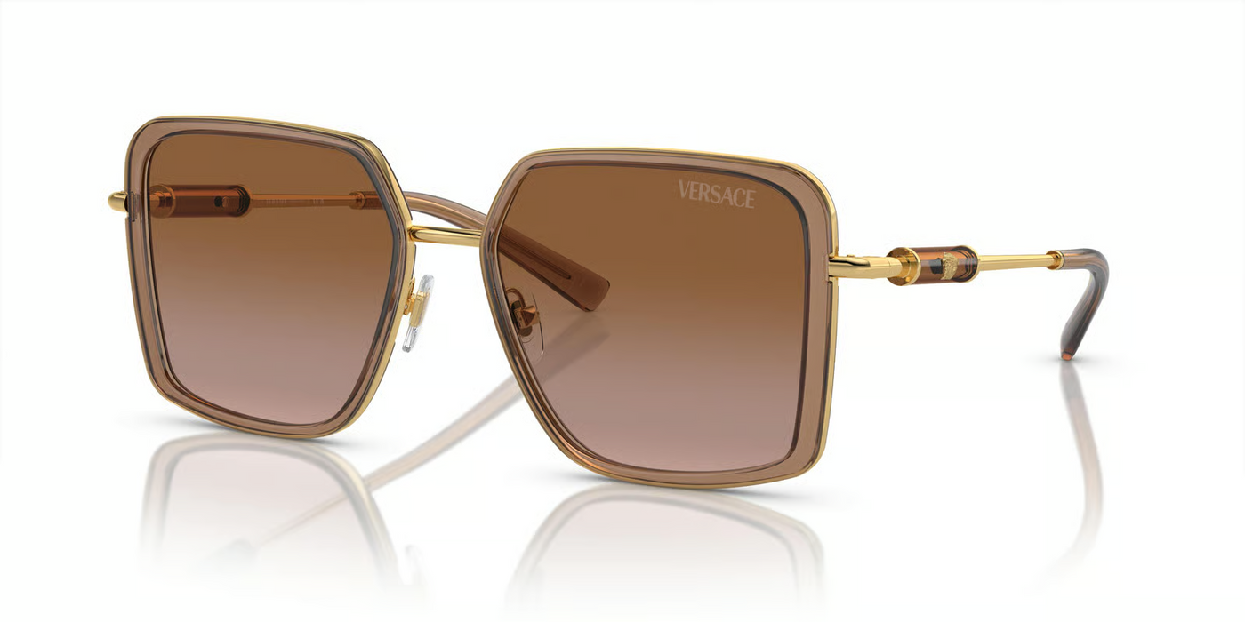 Versace VE2261-Sunglasses-Transparent Brown-Brown Gradient-