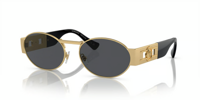 Versace VE2264-Sunglasses-Matte Gold-Dark Grey-