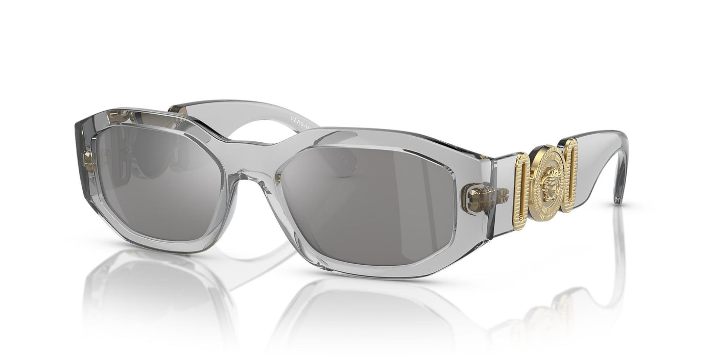 Versace VE4361-Sunglasses-Transparent Grey-Silver Mirror-