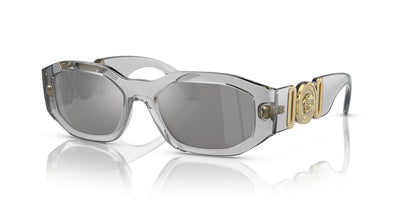 Versace VE4361-Sunglasses-Transparent Grey-Silver Mirror-