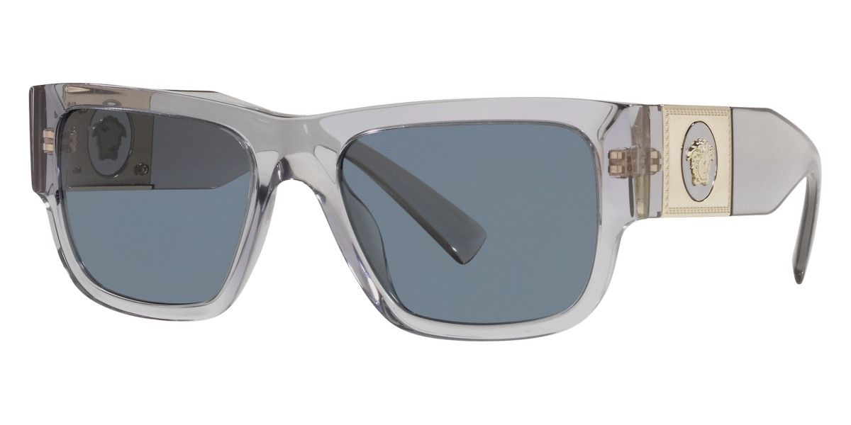 Versace VE4406-Sunglasses-Transparent Grey-Dark Blue-